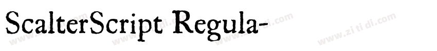 ScalterScript Regula字体转换